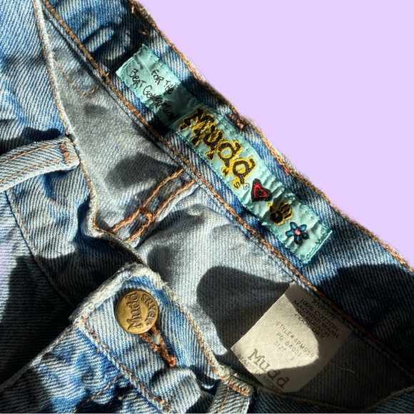Vintage 90s / Y2K Mudd Flare Light Wash Denim Jeans 🔥 - Picture 3 of 6
